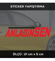 anladın sen etiket sticker - 2 adet çıkartma araba motosiklet kask atv tablet pc buzdolabı otomobil bilgisayar uyumlu