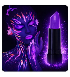 Mey İthalat® UV Neon Mor Ruj – Karanlıkta Parlayan Makyaj Boyası