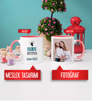 Felsefe Öğretmenine Hediye Felsefe Öğretmeni Kupa Bardak Pembe Fotoğraflı