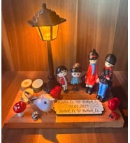 Kişiye Özel Aile Biblosu Işıklı Gece Lambası Sevgili ve Çocuklu  İsimli  Hediyelik Evlilik Yıl dönüm