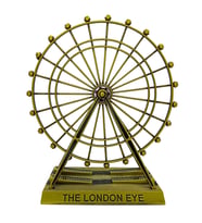 Vintage Metal İngiltere Dönme Dolap XL 21cm Bronz London Eye Biblo No.1