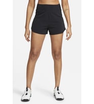 Nike Dri Fit Fitness High Waisted 3" Brief Lined Training Kadın 2 Cepli Antrenman Şortu Siyah