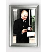 Gümüş Çerçeveli Atatürk Tablo cv1304