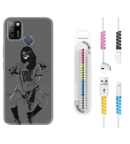 INFINIX Smart 4 5 6 Zero 8 S5 Pro Kılıf Kablo Koruma Spiral Silikon Purest Evil 1627