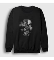 Presmono Unisex Siyah Love Bob Marley Sweatshirt 265363tt