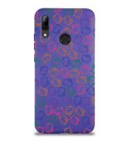 Huawei P Smart 2019 Uyumlu Lansman Kılıf Hello Kitty Tasarımlı İçi Kadife Kapak-Mor (Şeffaf)