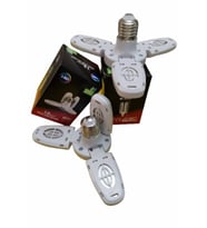 Mini Pervane Katlanabilir Led Ampul 18 Watt Beyaz Işık E27 Duy