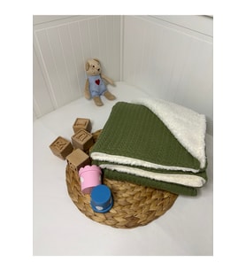 Bebek Battaniyesi Içi Welsoft Peluş Dışı Örgü Pike (90X110)