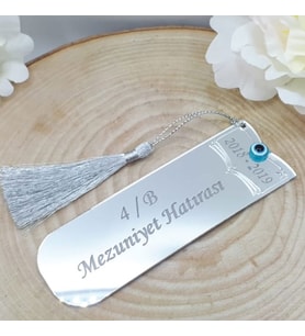 15 Adet Pleksi Kitap Ayracı Mezuniyet Hatırası 12x4,5 cm Püsküllü-
