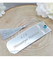 15 Adet Pleksi Kitap Ayracı Mezuniyet Hatırası 12x4,5 cm Püsküllü-