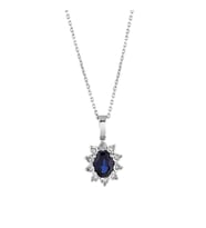 1.10 Karat Safir Pırlanta Kolye