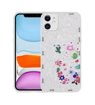 Lexroo iPhone 11 Kılıf Desenli Sert Silikon Mumila Kılıf - White Cat