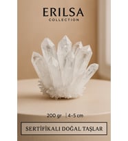 Sertifikalı Ham Kristal Kuvars Dikenli Enerji Taşı – Şeffaf Küme Şifa Kristali Meditasyon Objesi