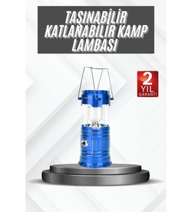 Kamp Lambası Güneş Enerjili Led Lamba Işıldak Şarjlı Powerbank Özellikli