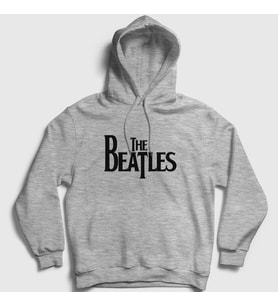 Presmono Unisex Gri Logo The Beatles Kapüşonlu Sweatshirt 114891tt (Gri)