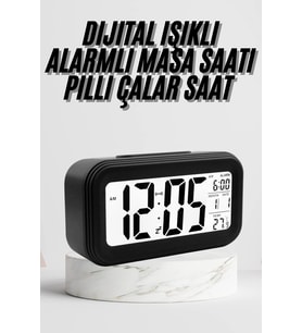 Dijital Masa Saati Termometre Takvim Led Ekran Pilli Ev Ofis Masası