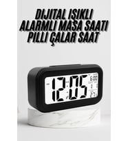 Dijital Masa Saati Termometre Takvim Led Ekran Pilli Ev Ofis Masası