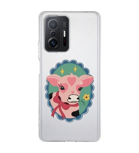 Xiaomi Mi 11T - 11T Pro Uyumlu İnek Tasarımlı Şeffaf Telefon Kılıfı