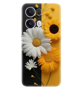 Oppo Reno 13 Pro Kılıf Boutique Baskılı Resimli Sarı Beyaz Çiçek Pcode -044