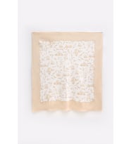 %100 Pamuk Çift Taraflı Bebek Battaniyesi - Toile De Jouy / Bej
