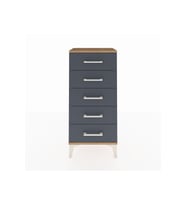 Arges Komodin 5 Çekmeceli 44x30x96 Çam-Antrasit