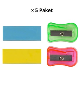 Parrot Kalemtraş Silgi Seti x 5 Paket