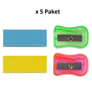 Parrot Kalemtraş Silgi Seti x 5 Paket