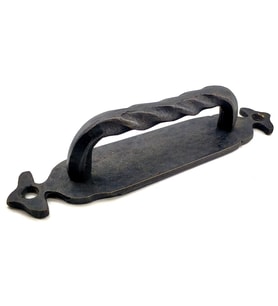 Antika Tarz Dekoratif Pirinç Burgulu Çekme Kol - 148x33 Mm, Oksit