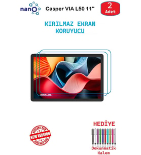 Casper VIA L50 11" İçin Nano Ekran Koruyucu 9h Esnek 2 ADET