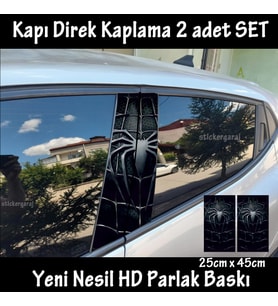 örümcek folyo - 2kapı için 2adet sticker kaplama - tuning modifiye