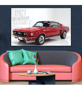 1967 Ford Mustang Kanvas Tablo