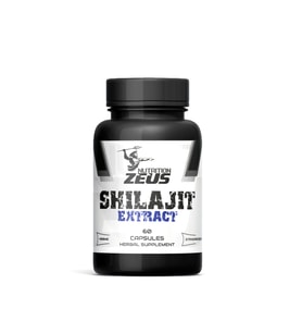 Zeus Nutrition Shilajit Extract Standardized 400 mg 60 Veggie Capsules (Silver)