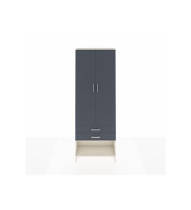 Arges Dolap 2 Raflı 2 Çekmeceli Tek Askılı 88x30x243 Aytaşı-Antrasit