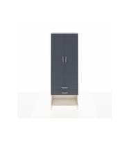 Arges Dolap 2 Raflı 2 Çekmeceli Tek Askılı 88x30x243 Aytaşı-Antrasit