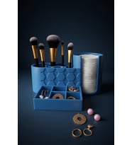 MYCRAFT3D Makyaj Organizer Çok Bölmeli  Pamukluk + Fırçalık + Takı Düzenleyici Masa Üstü Organizer