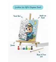 Sevimli Yarışçı Boyama Tuvali – Şövaleli Boya Seti 20x20