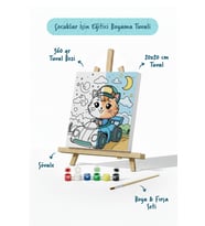 Sevimli Yarışçı Boyama Tuvali – Şövaleli Boya Seti 20x20