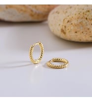 14 Ayar Altın Minik Modern Burgulu Halka Küpe 1,29 gr