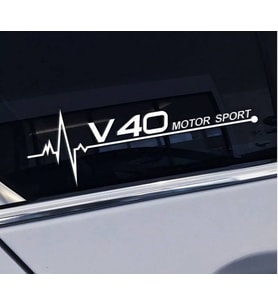V40 Yan Cam Sticker Oto Kapı Çıkartma Tuning oto 20 cm x 7 cm yazı 547