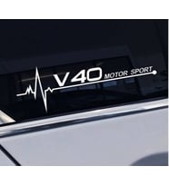 V40 Yan Cam Sticker Oto Kapı Çıkartma Tuning oto 20 cm x 7 cm yazı 547