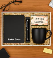 Kişiye Özel Defter,Kalem Ve Fincan Hediye Seti
