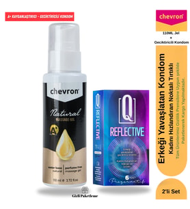 Chevron 110ML A+ Kayganlaştırıcı Jel + Erkeği Yavaşlatan Q Reflective 6'lı Kondom Set