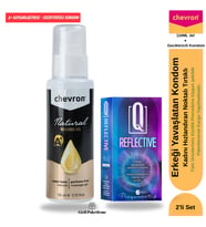 Chevron 110ML A+ Kayganlaştırıcı Jel + Erkeği Yavaşlatan Q Reflective 6'lı Kondom Set