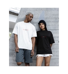 Sevgili kombini siyah ve beyaz gecenin ve ışığın öfkesi ejderha baskılı çift t-shirt ikili ürün (Siyah Beyaz)