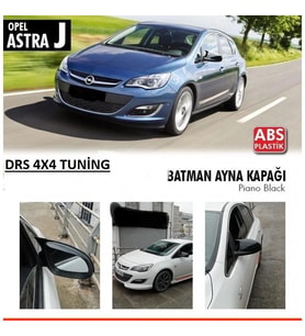 Opel Astra Uyumlu J Hatchback (2009-2015) Batman Yarasa Ayna Kapağı (Parlak Siyah)