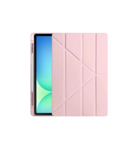 Apple İpad Pro 11 (2024) Kılıf Kalemlikli Hugo Tablet Kılıfı - Rose Gold