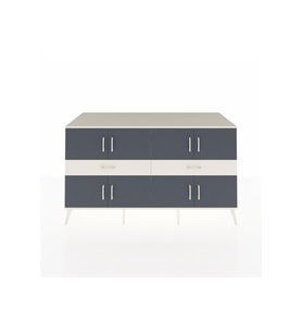 Kronos Konsol 4 Raflı 2 Çekmeceli 8 Kapaklı 176x59x99 Aytaşı-Antrasit/Aytaşı