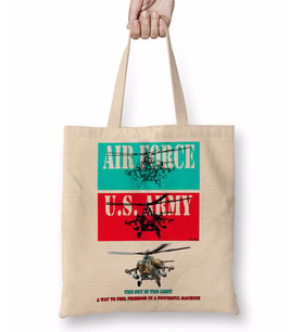 Flying Military Helicopter Army Bez Çanta Uzun Saplı