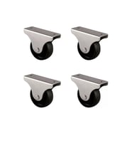 Furç Sabit Teker - 38MM - Siyah HKS229 - 4 Adet