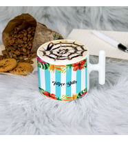 Çiçekli Latte Fincanı